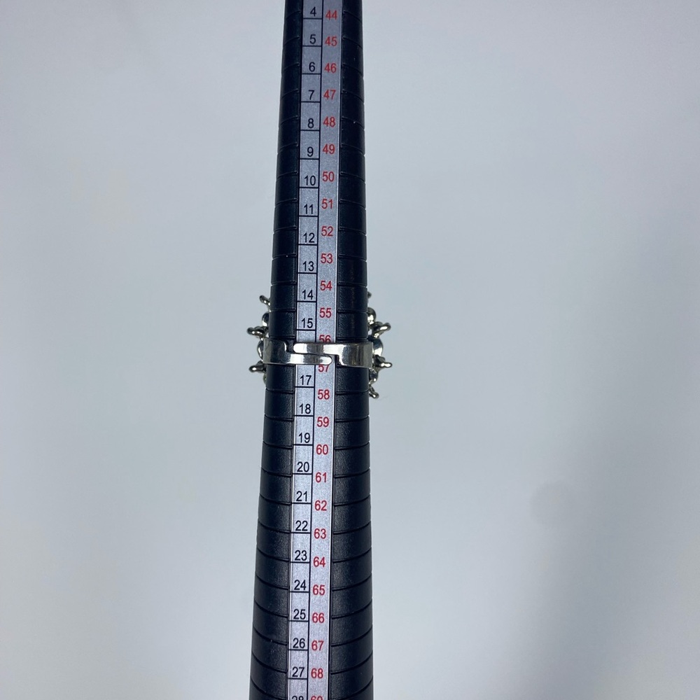 Silver And Ab Crystal Statement Ring - image 4